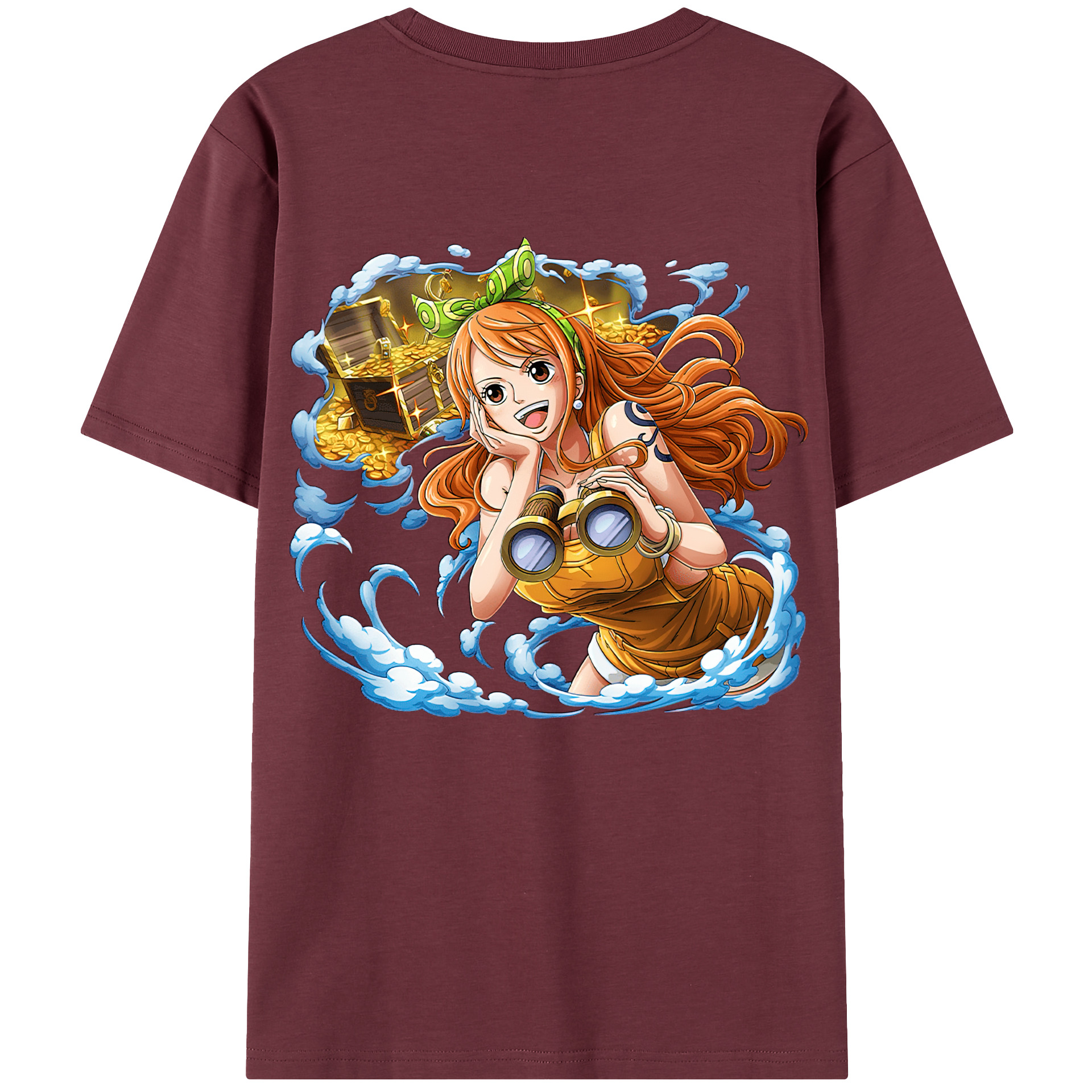 ワンピース ナミ ONE PIECE Nami 綿100％半袖Tシャツ（背面プリント）